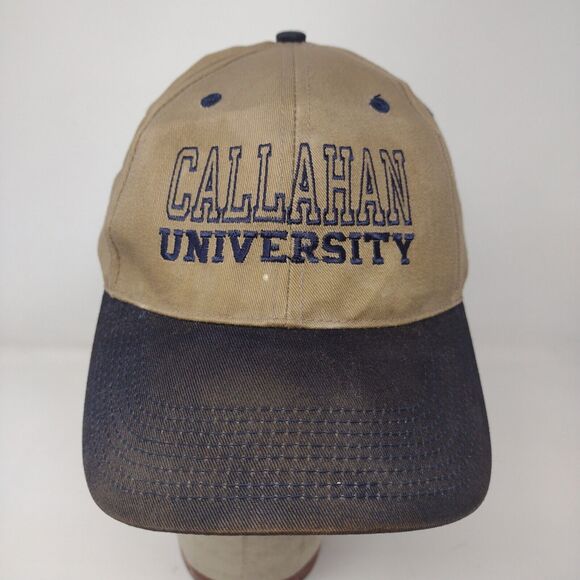 Head To Toe Men's Callahan University Slideback Hat Brown Size A Distressed - Picture 3 of 12